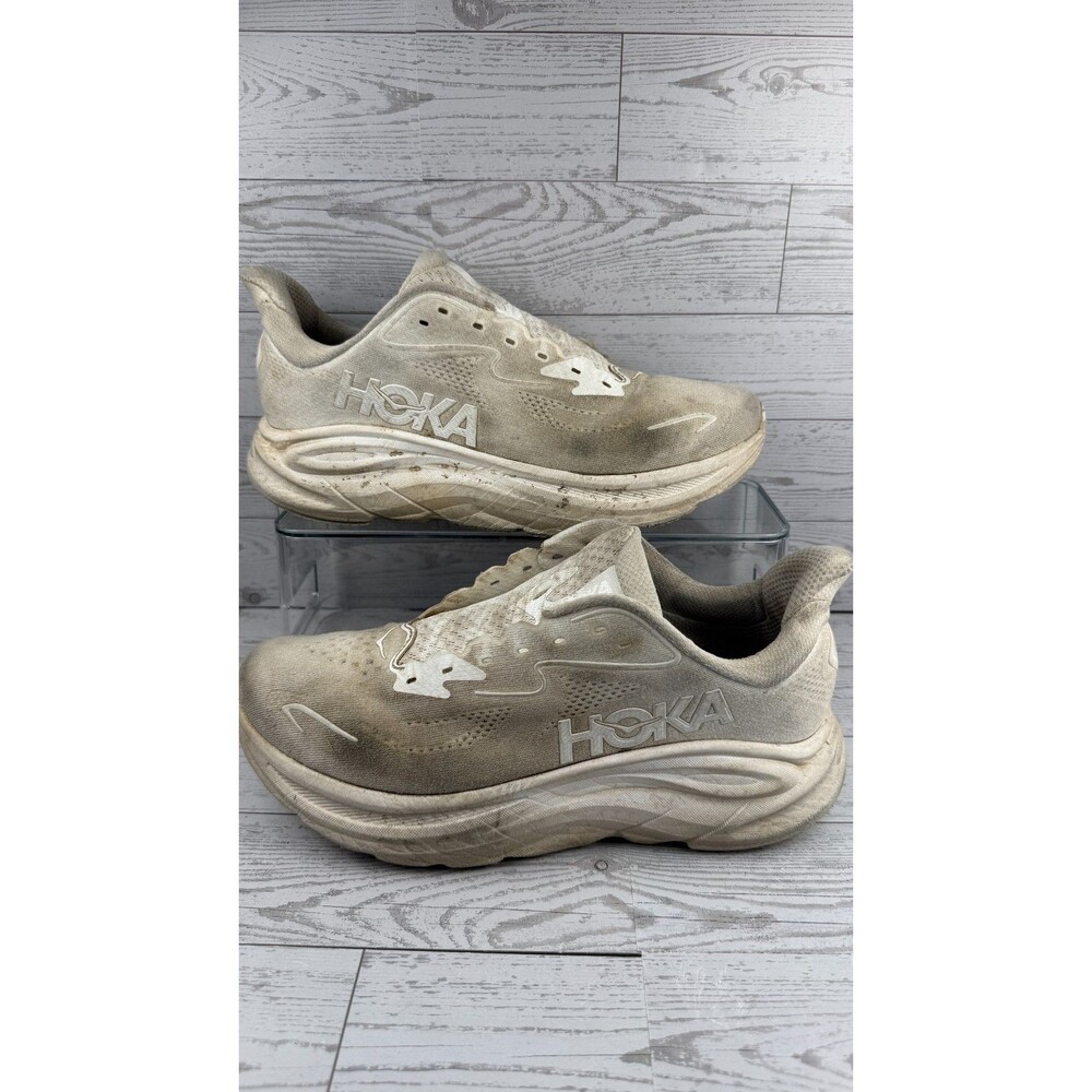 Hoka One One Clifton 10 1162031-WWH White 10.5B Women Sneaker Running Shoes #199